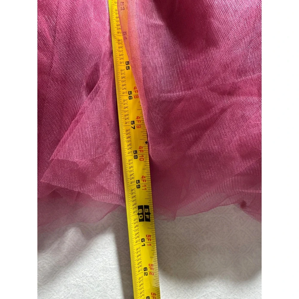 N.E.W. Fashion Magenta Tulle Puff Sleeve Formal Gown Prom Dress Size‎ 4 NEW